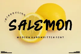 Salemon modern handwritten font