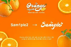 Orange Squash font