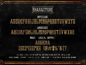 Black vision font