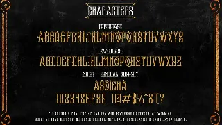 Black vision font