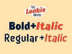 Lonkie Brush font