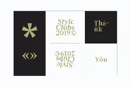 Style Clubs Serif font