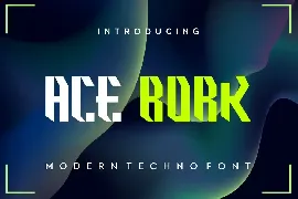 Ace bork modern techno font