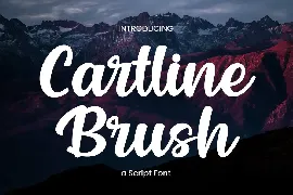 Cartline Brush font