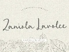 Zaniola Lavolce Calligraphy Font