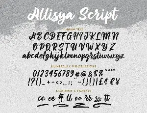 Allisya Brush Script font