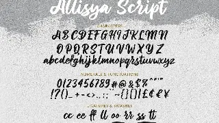 Allisya Brush Script font