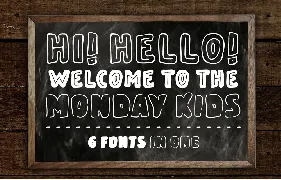 Monday Kids - 6 Fonts Family