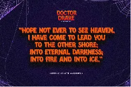 Doctor Drake - Horror Display Font