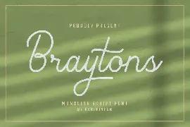 Braytons Monoline Font