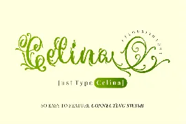 Celina - A Flourish Font