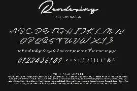 Rendering - Modern Signature Font