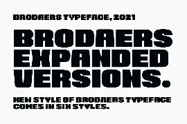 Brodaers Expanded Font