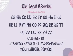 The Rush Brelako - Cartoon Font