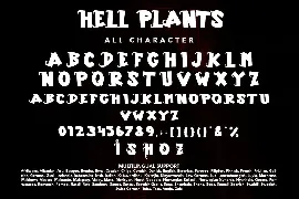 Hell Plants font