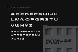 Ramuge - Industrial Futuristic Font