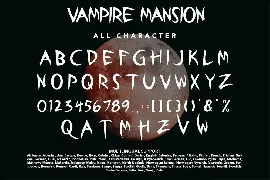 Vampire Mansion font