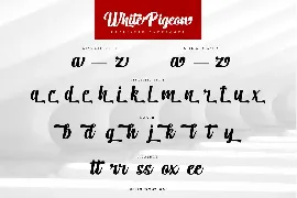 White Pigeon font