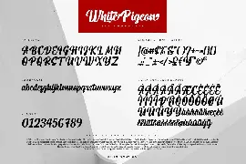 White Pigeon font