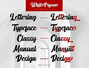 White Pigeon font