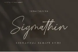 Sigmathin - Signature Script Font