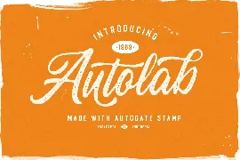 Autogate Stamp font