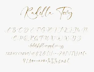 Radella Tevy Modern Signature Handwriting Font