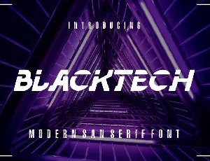 Blacktech modern sans serif font