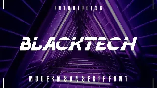 Blacktech modern sans serif font