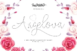 Angelova Monoline Script font