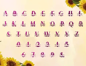 Sunflower - Monogram Font