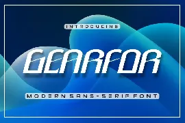 Gearfor modern sans serif font