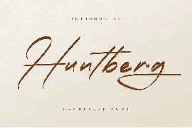 Huntberg Stylish Handdraw Font