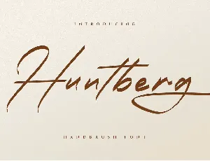 Huntberg Stylish Handdraw Font