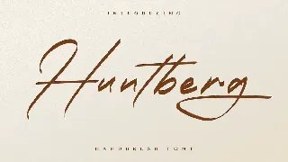 Huntberg Stylish Handdraw Font