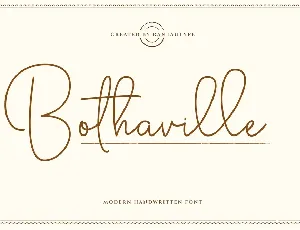 Bothaville Modern Handwritten Font