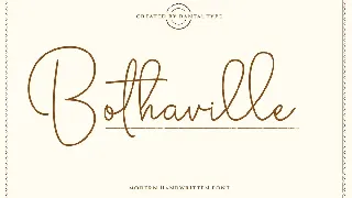 Bothaville Modern Handwritten Font