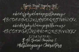 Black Script SVG Bold Brush Font