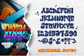 Thorm Block - Graffiti Font