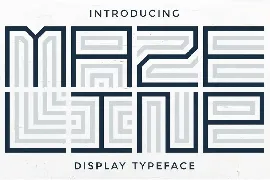 Maze Line - Unique Display Font