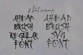 Ahead Brush SVG Font