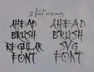 Ahead Brush SVG Font