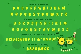 Hello Zombie Horror Font