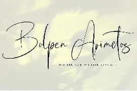 Bolpen Amiretos font