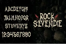 Rock Sevendie - Black Metal Font