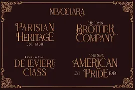 Nevoclara - Modern Display Vintage font