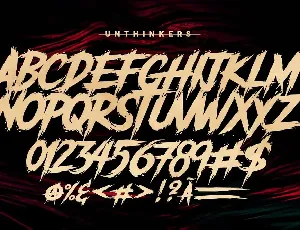 Unthinkers - Modern Horror font