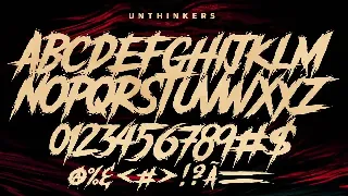 Unthinkers - Modern Horror font