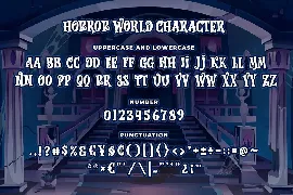 Horror World a Bouncy Horror Font