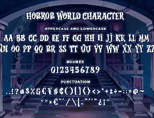 Horror World a Bouncy Horror Font